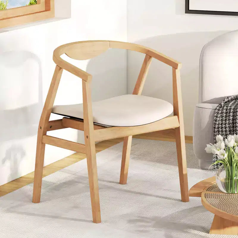 Costway Sedia Accent in Bambù Poltrona Moderna in Bambù Poltrona da Salotto Imbottita per Soggiorno