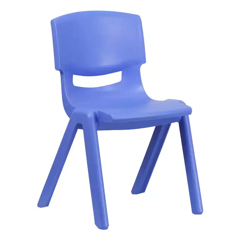 Sedia impilabile in plastica per scuola Emma e Oliver, confezione da 5, altezza seduta 39,4 cm