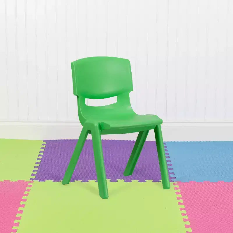 Sedia impilabile in plastica per scuola Emma e Oliver, confezione da 5, altezza seduta 39,4 cm