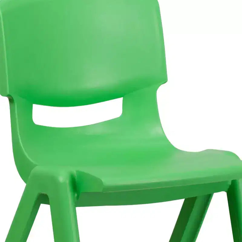 Sedia impilabile in plastica per scuola Emma e Oliver, confezione da 5, altezza seduta 39,4 cm