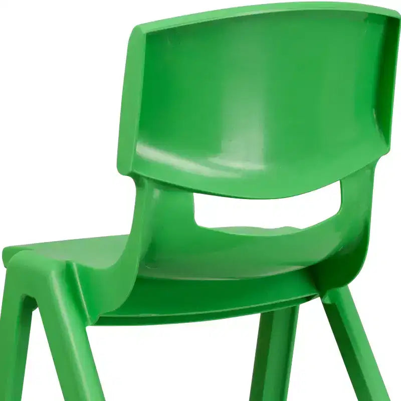 Sedia impilabile in plastica per scuola Emma e Oliver, confezione da 5, altezza seduta 39,4 cm
