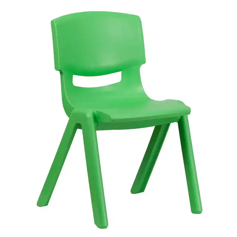 Sedia impilabile in plastica per scuola Emma e Oliver, confezione da 5, altezza seduta 39,4 cm