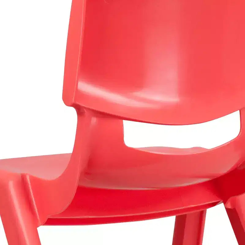 Sedia impilabile in plastica per scuola Emma e Oliver, confezione da 5, altezza seduta 39,4 cm