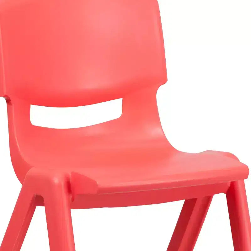 Sedia impilabile in plastica per scuola Emma e Oliver, confezione da 5, altezza seduta 39,4 cm