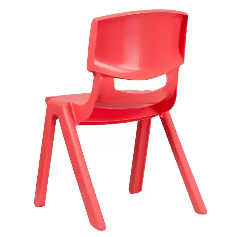Sedia impilabile in plastica per scuola Emma e Oliver, confezione da 5, altezza seduta 39,4 cm