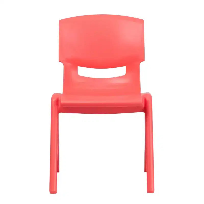 Sedia impilabile in plastica per scuola Emma e Oliver, confezione da 5, altezza seduta 39,4 cm