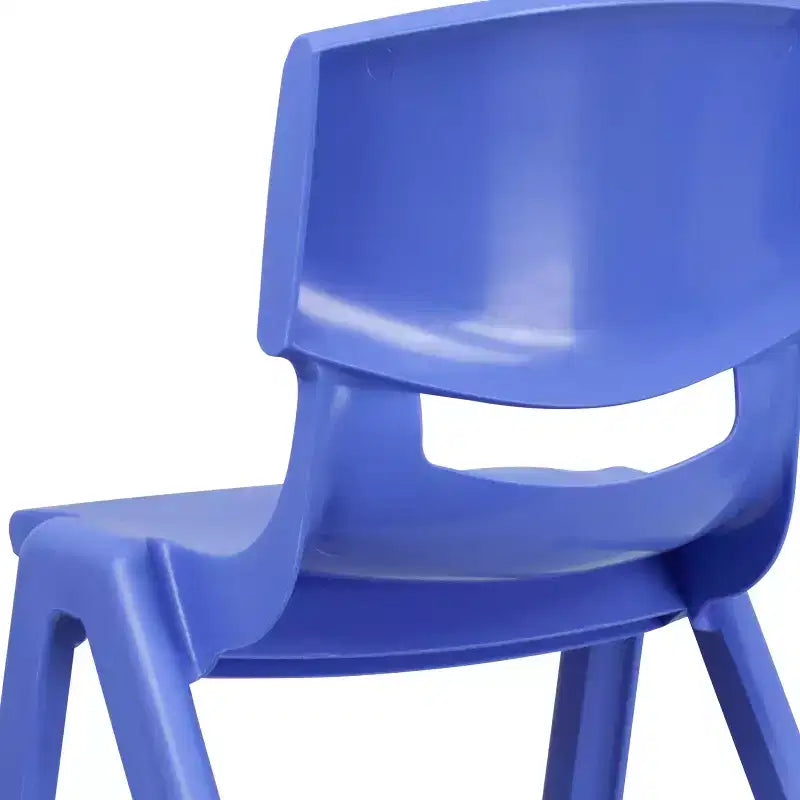 Sedia impilabile in plastica per scuola Emma e Oliver, confezione da 5, altezza seduta 39,4 cm