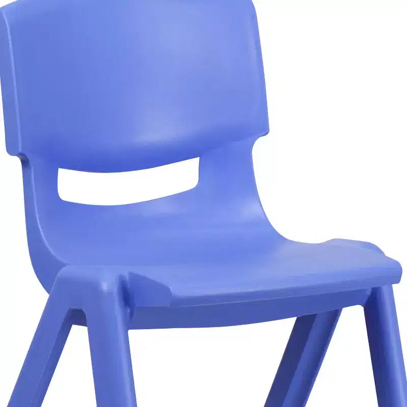 Sedia impilabile in plastica per scuola Emma e Oliver, confezione da 5, altezza seduta 39,4 cm