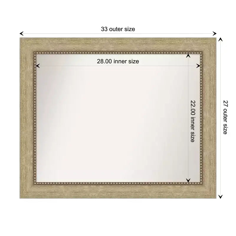Specchio da parete per bagno Amanti Art Astor Champagne, non bisellato