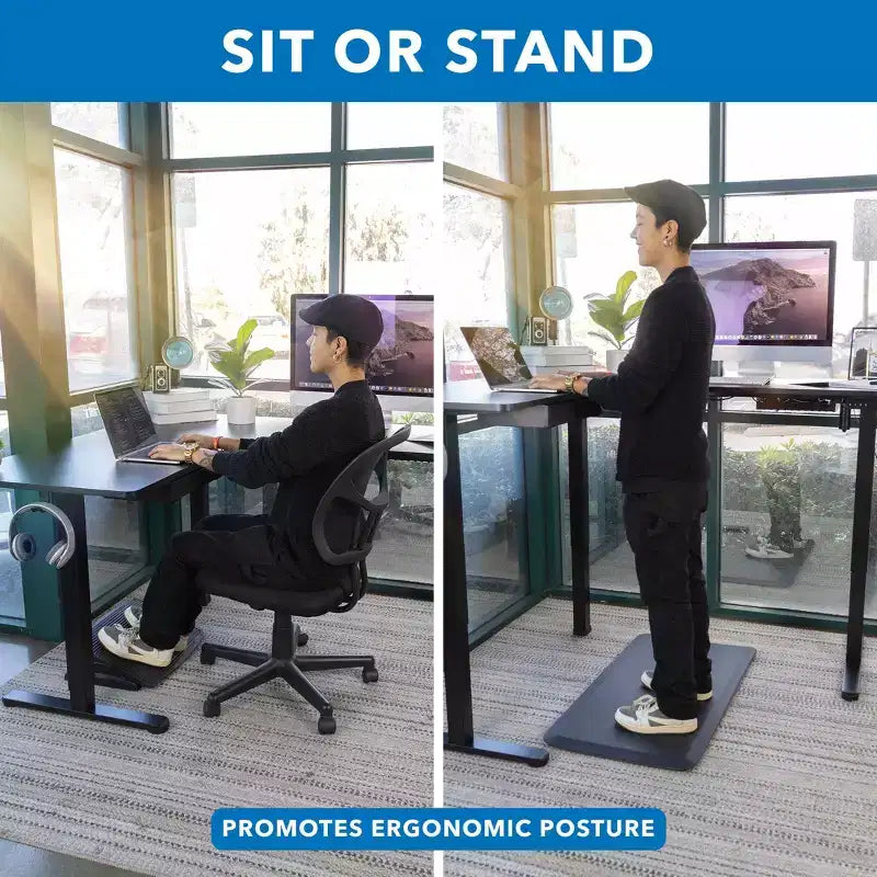 Mount-It! Grande scrivania angolare elettrica regolabile in altezza, scrivania automatica sit-stand con regolazione fluida ed ergonomica dell'altezza da 71,9 a 118,1 cm