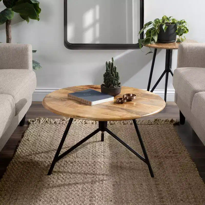 Tavolino rotondo in legno Kate e Laurel Pallson