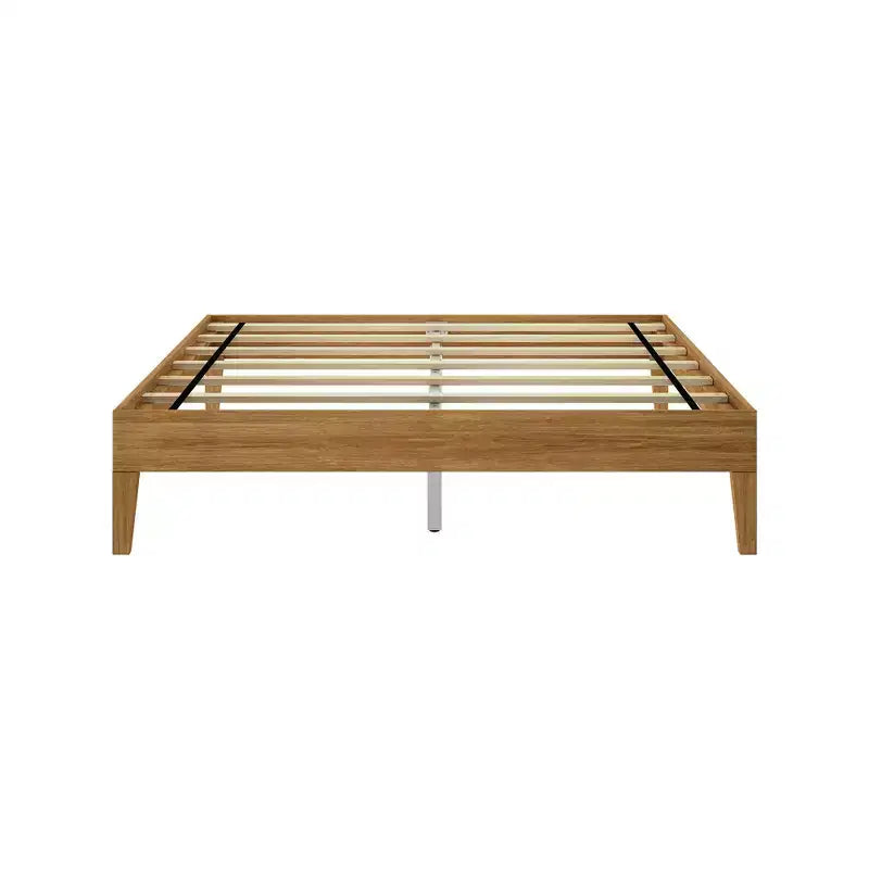 Struttura letto a piattaforma matrimoniale in legno massello Plank+Beam