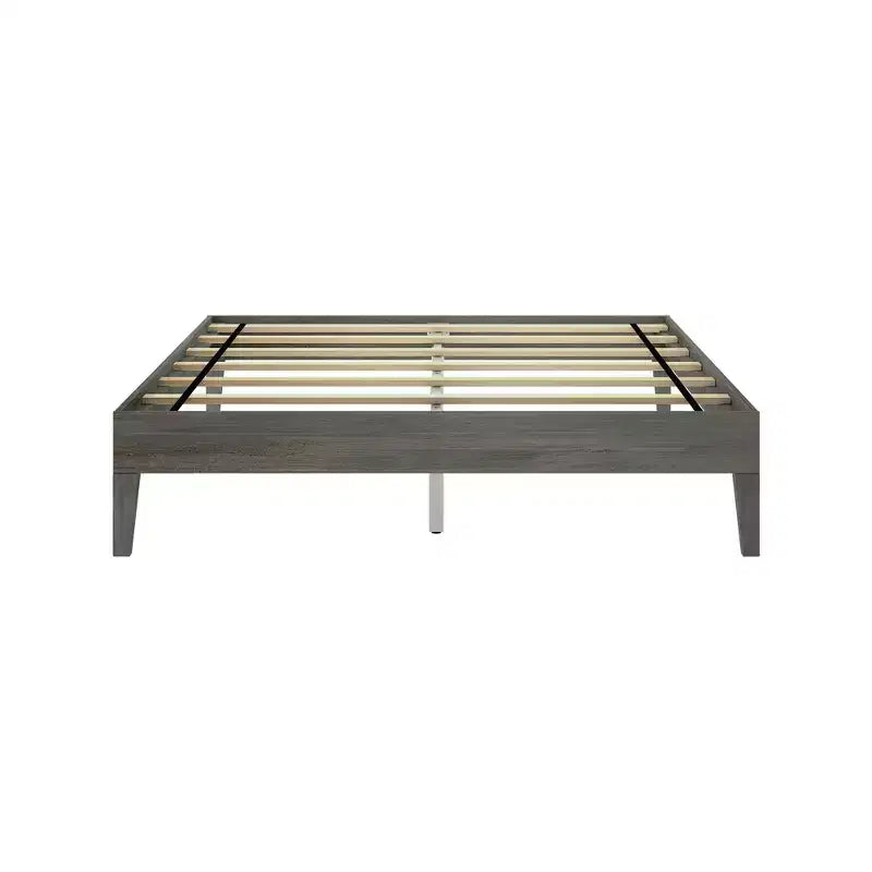 Struttura letto a piattaforma matrimoniale in legno massello Plank+Beam