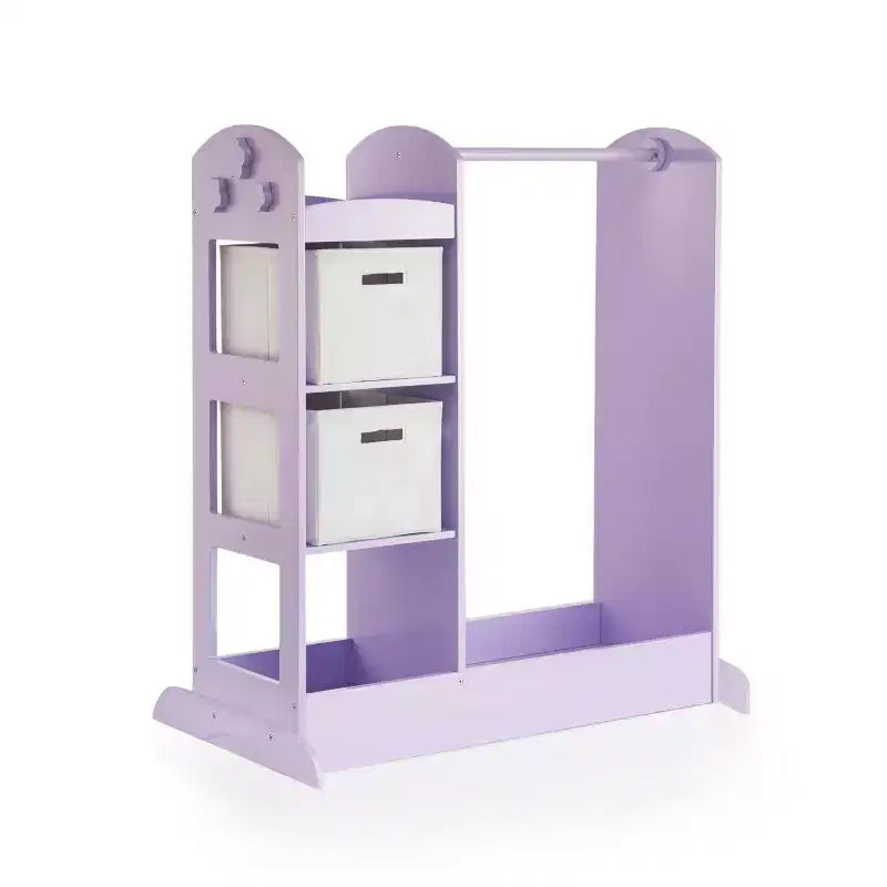 Guidecraft See and Store Dress Up Center: Mobile Porta-Abiti e Costumi per Bambini, Organizzatore Appendibile per Armadio con Specchio e Contenitori