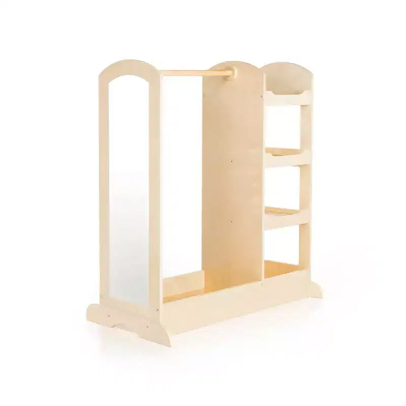 Guidecraft See and Store Dress Up Center: Mobile Porta-Abiti e Costumi per Bambini, Organizzatore Appendibile per Armadio con Specchio e Contenitori