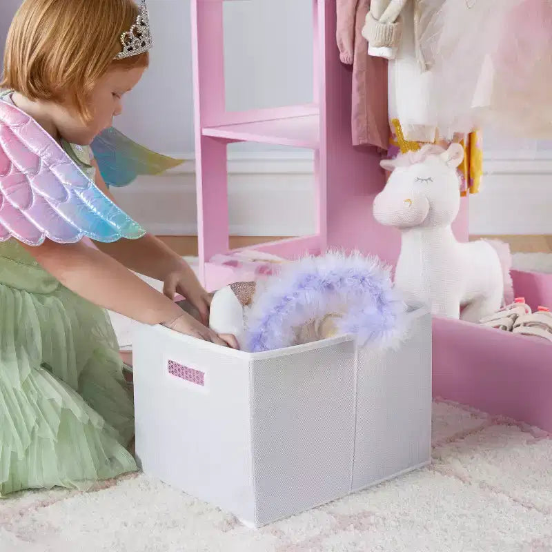 Guidecraft See and Store Dress Up Center: Mobile Porta-Abiti e Costumi per Bambini, Organizzatore Appendibile per Armadio con Specchio e Contenitori