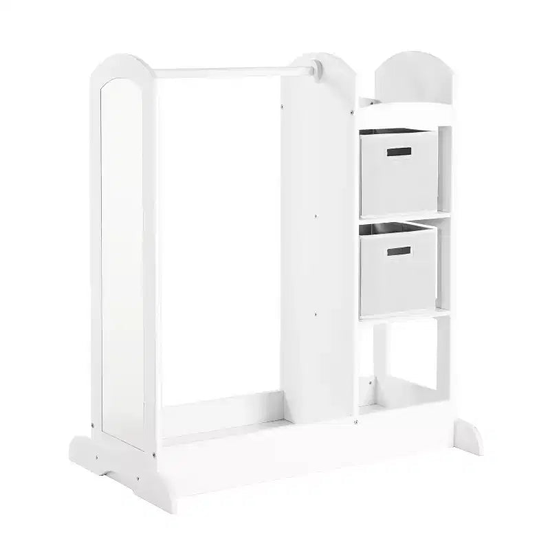 Guidecraft See and Store Dress Up Center: Mobile Porta-Abiti e Costumi per Bambini, Organizzatore Appendibile per Armadio con Specchio e Contenitori
