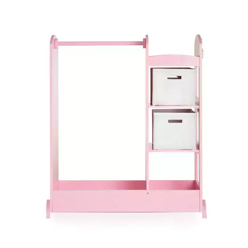 Guidecraft See and Store Dress Up Center: Mobile Porta-Abiti e Costumi per Bambini, Organizzatore Appendibile per Armadio con Specchio e Contenitori