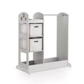 Guidecraft See and Store Dress Up Center: Kids' Clothes and Costume Organizer, Hanging Closet Storage Rack w/ Mirror and Storage Bins