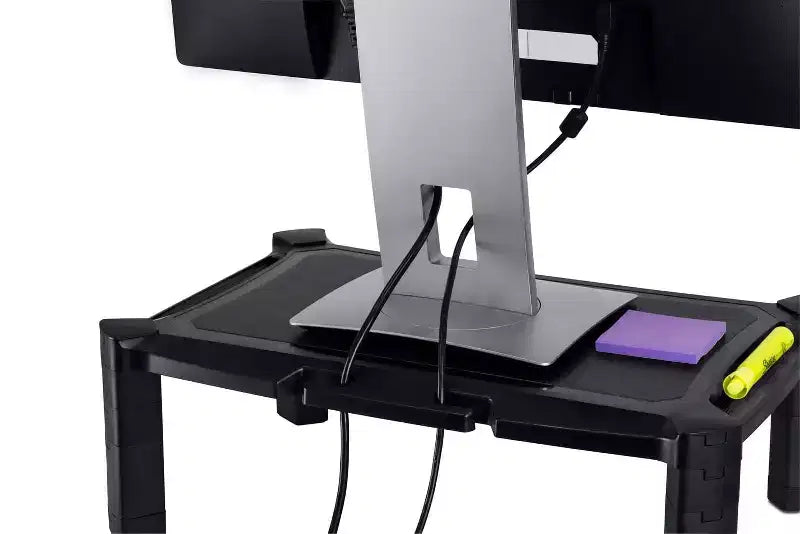 Mount-It! Rialzo per monitor per computer desktop - Supporto da tavolo regolabile in altezza per display PC e laptop e stampanti, 19 x 13 pollici, 6,6 di altezza