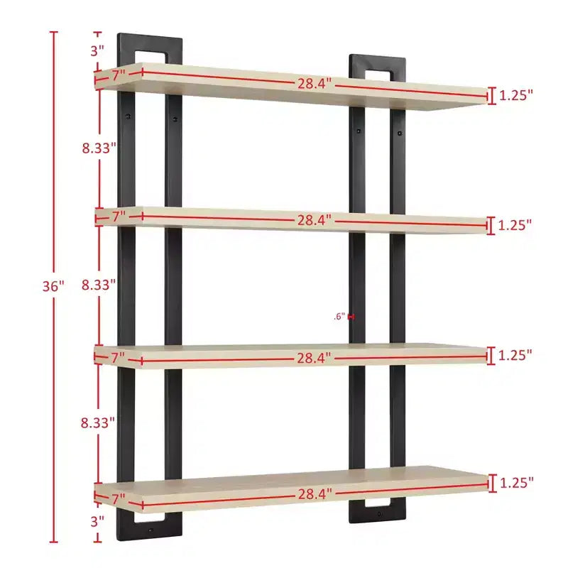 Mensola a Muro Flottante a 4 Livelli 36 x 28.4 - Danya B.