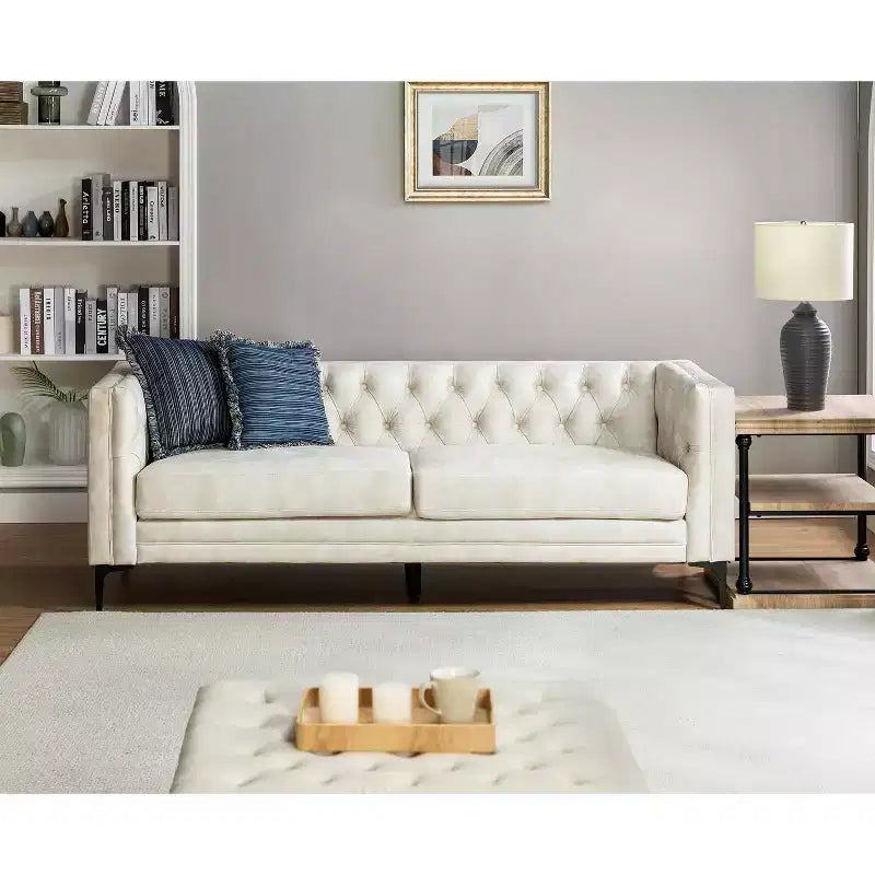 Divano contemporaneo Wales 84 con schienale trapuntato | ART OF LIVING DESIGNS
