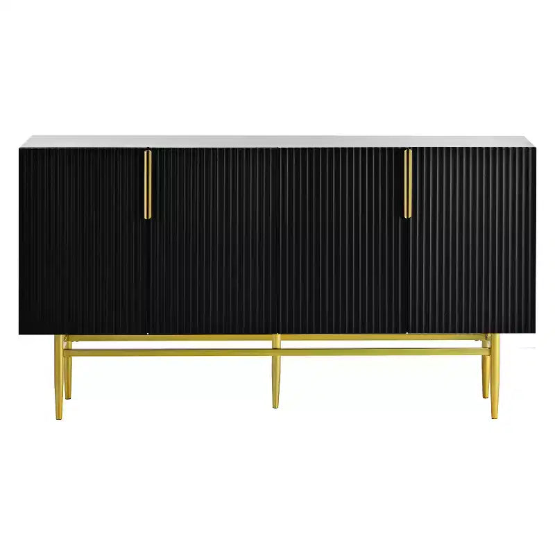 Madia moderna, Credenza con maniglie e gambe in metallo-ModernLuxe