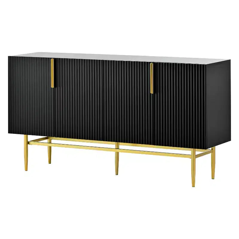 Madia moderna, Credenza con maniglie e gambe in metallo-ModernLuxe
