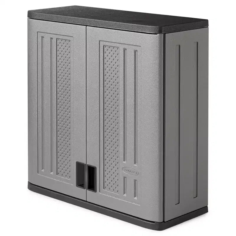 Mobiletto a parete Suncast con ripiano singolo e organizer a muro per attrezzi manuali (confezione da 2)