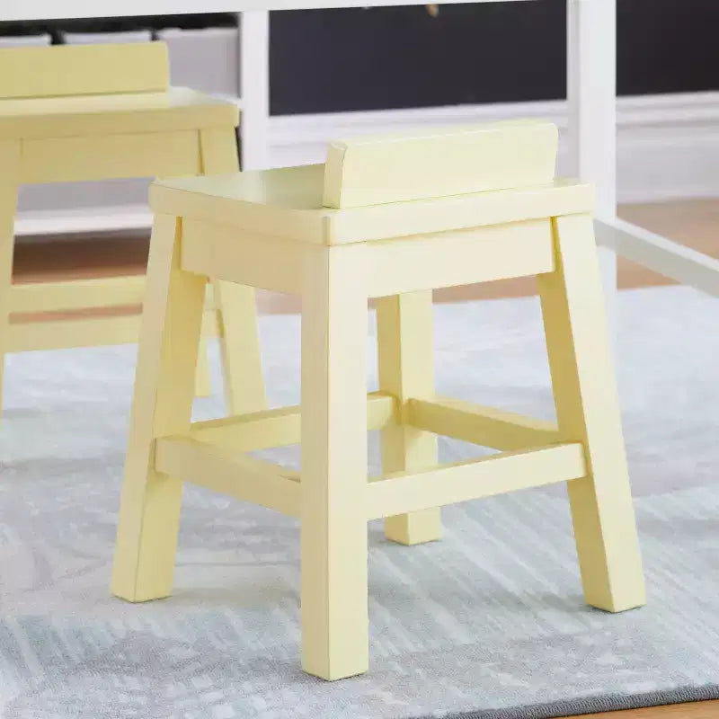 Martha Stewart Sgabelli Artigianali per Bambini Set da 2: Sedie in Legno Anti-ribaltamento per Tavolo Attività Bambini | Sgabelli per Tavolo da Gioco per Bambini