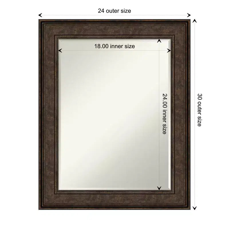 Specchio da parete Amanti Art Ridge Petite Bevel per bagno
