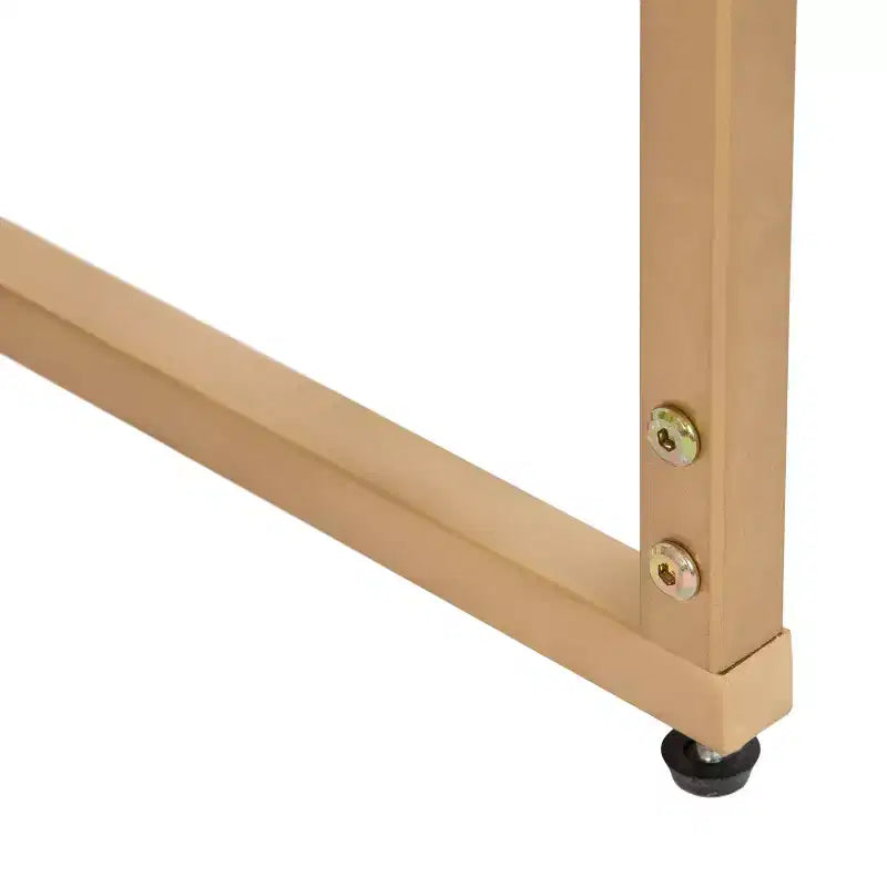 Tavolo da pub rettangolare Kate and Laurel Truss in MDF, 42x24x36, bianco e oro