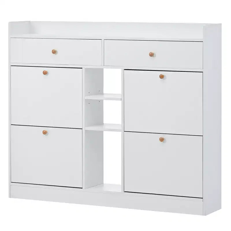 Scarpiera moderna multifunzionale con 4 cassetti a ribalta - ModernLuxe