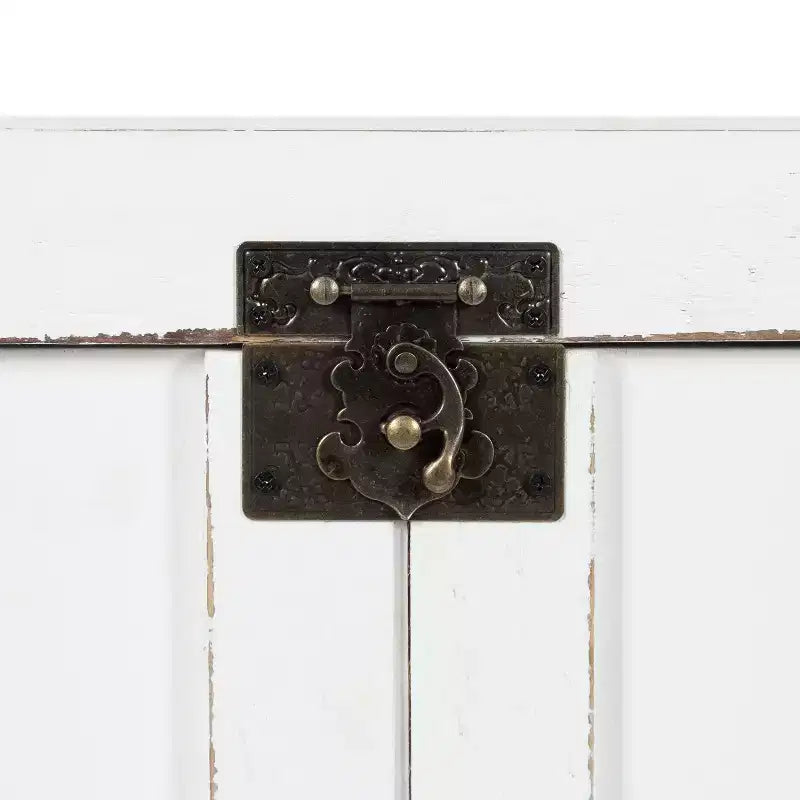 Tavolino rettangolare in legno Kate and Laurel Cates, 21x27x15, bianco