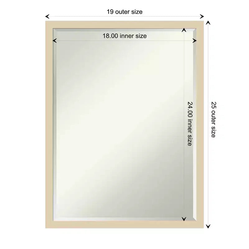 Specchio da parete per bagno Amanti Art Svelte Petite Bevel in legno