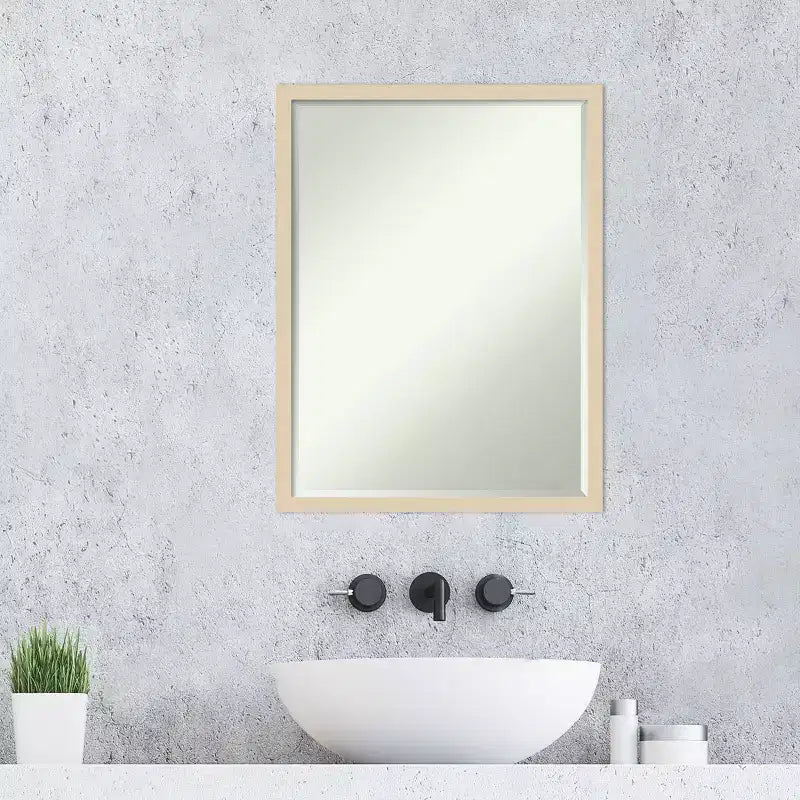 Specchio da parete per bagno Amanti Art Svelte Petite Bevel in legno