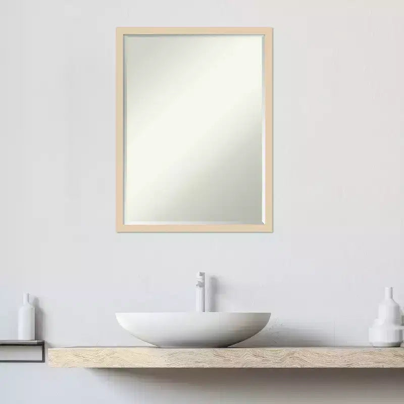 Specchio da parete per bagno Amanti Art Svelte Petite Bevel in legno