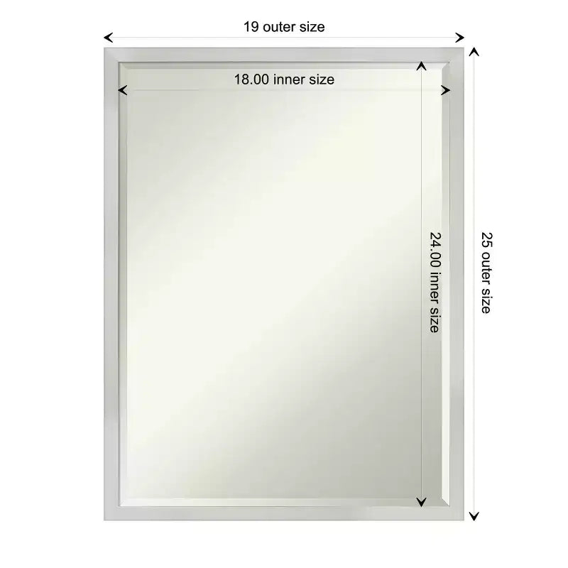 Specchio da parete per bagno Amanti Art Svelte Petite Bevel in legno