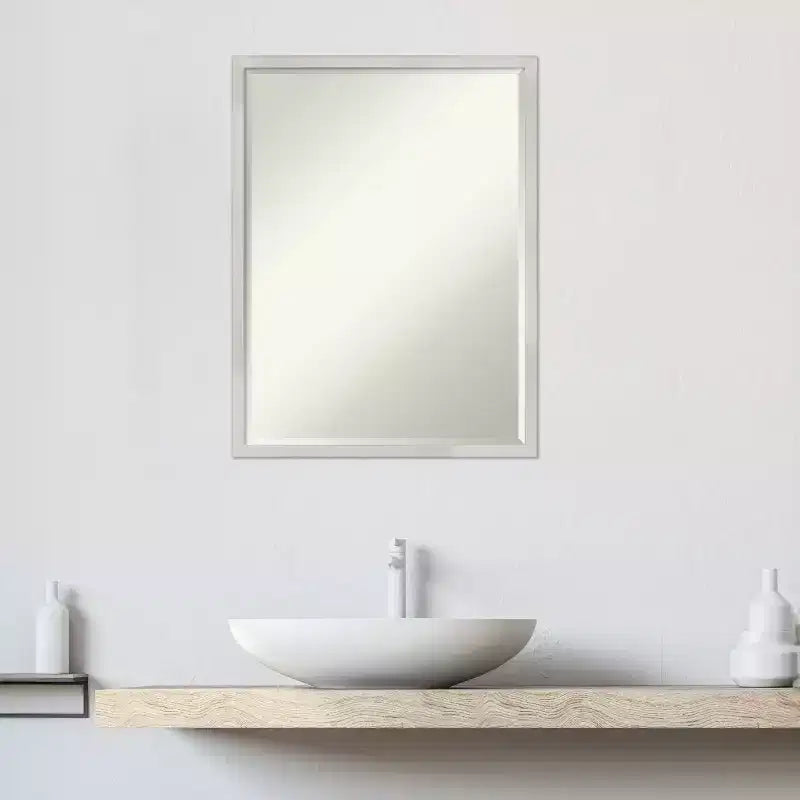 Specchio da parete per bagno Amanti Art Svelte Petite Bevel in legno