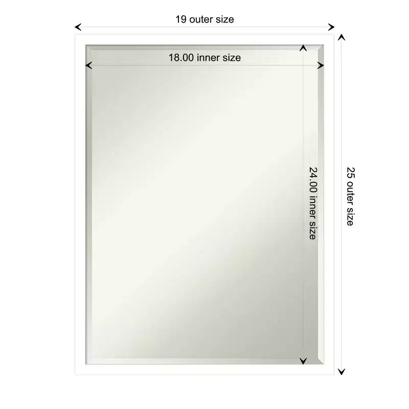 Specchio da parete per bagno Amanti Art Svelte Petite Bevel in legno