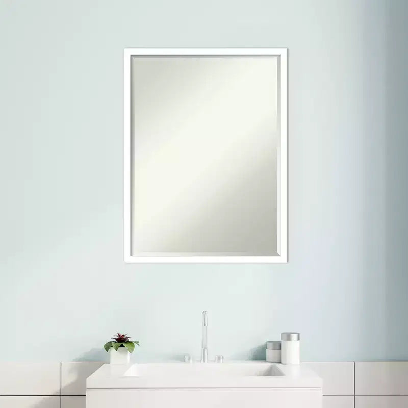 Specchio da parete per bagno Amanti Art Svelte Petite Bevel in legno