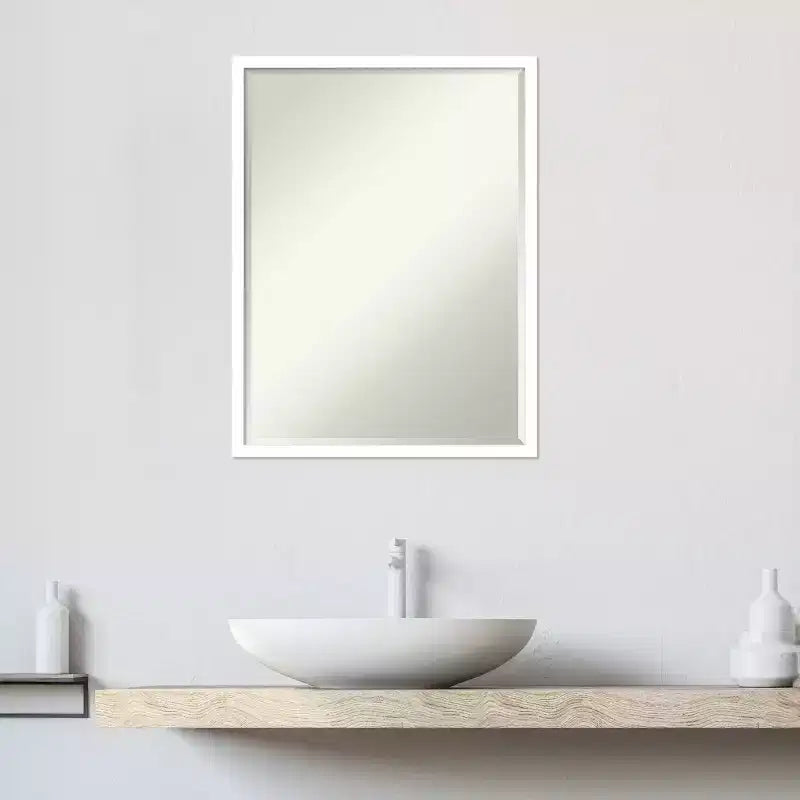 Specchio da parete per bagno Amanti Art Svelte Petite Bevel in legno