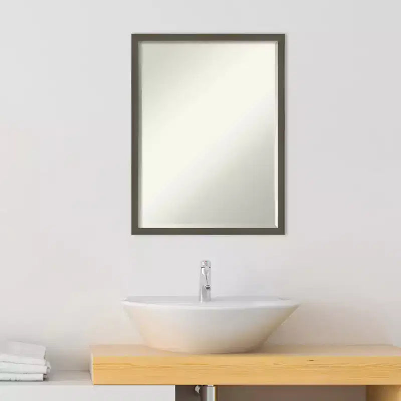 Specchio da parete per bagno Amanti Art Svelte Petite Bevel in legno