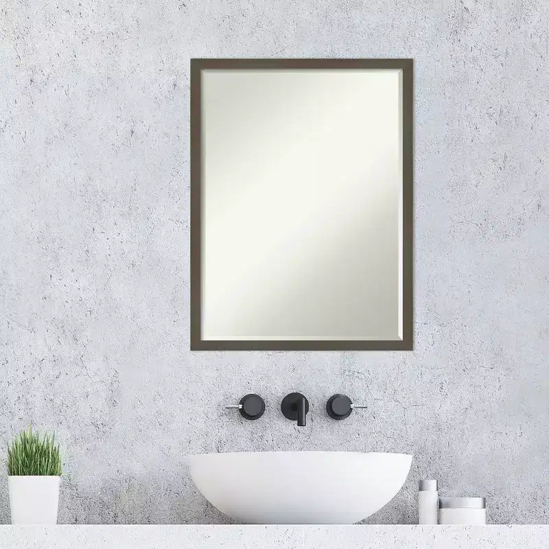 Specchio da parete per bagno Amanti Art Svelte Petite Bevel in legno