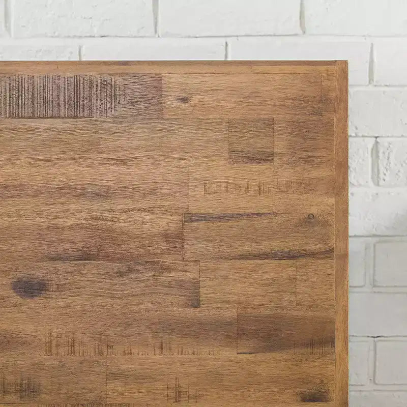 Base letto Tricia Wood con testiera regolabile marrone - Zinus