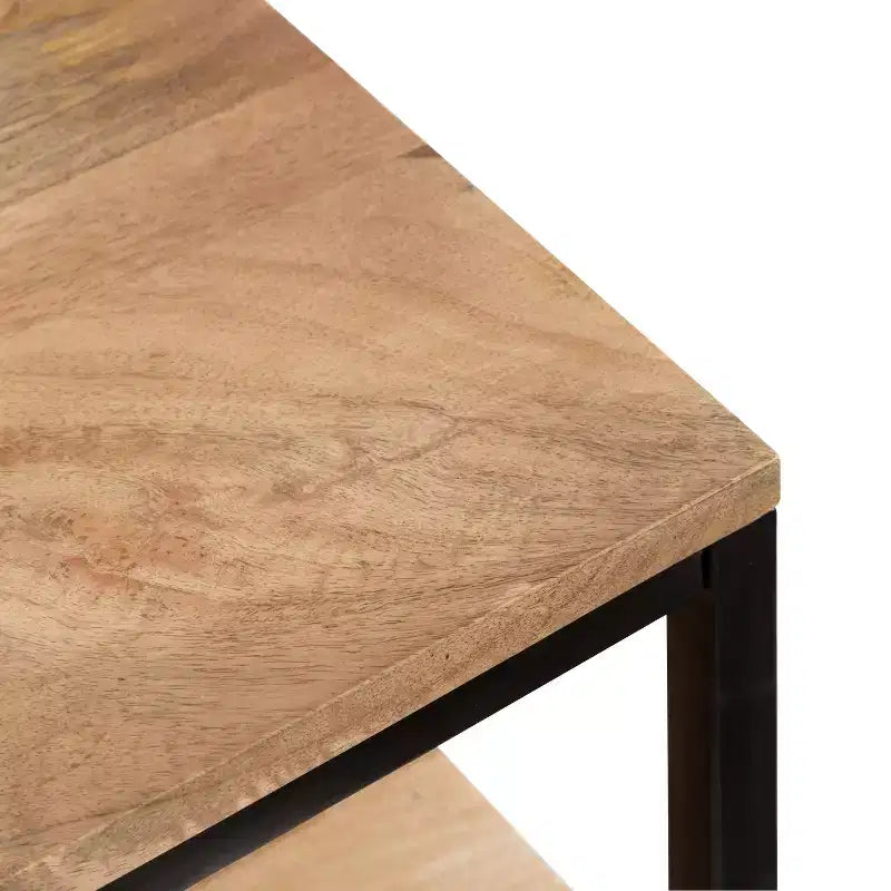 Kate and Laurel Quarles Tavolo Consolle Rettangolare in Legno, 36x10x30, Naturale e Nero