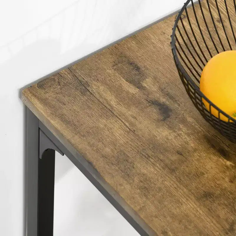 HOMCOM Set da 3 Pezzi Tavolo da Bar Industriale, Set da Pranzo per Cucina Altezza Bancone con Sgabelli da Bar per Piccoli Spazi, per Sala da Pranzo, Soggiorno, Appartamento
