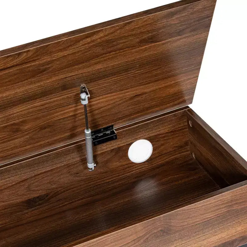 Panca contenitore Flash Furniture Wyatt Farmhouse con ripiano inferiore, perfetta per l'ingresso, il ripostiglio o la camera da letto
