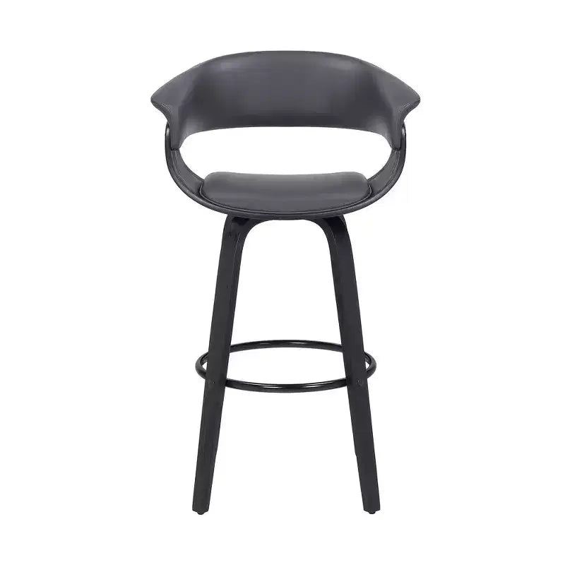 Sgabello da bar girevole in ecopelle e legno Julyssa da 26" - Armen Living