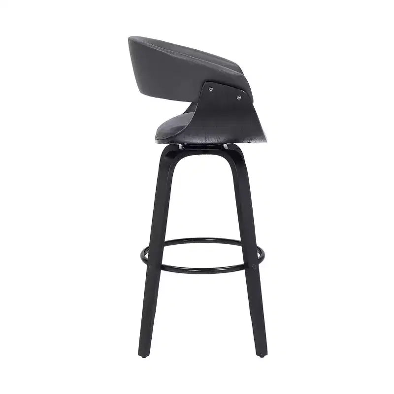 Sgabello da bar girevole in ecopelle e legno Julyssa da 26" - Armen Living